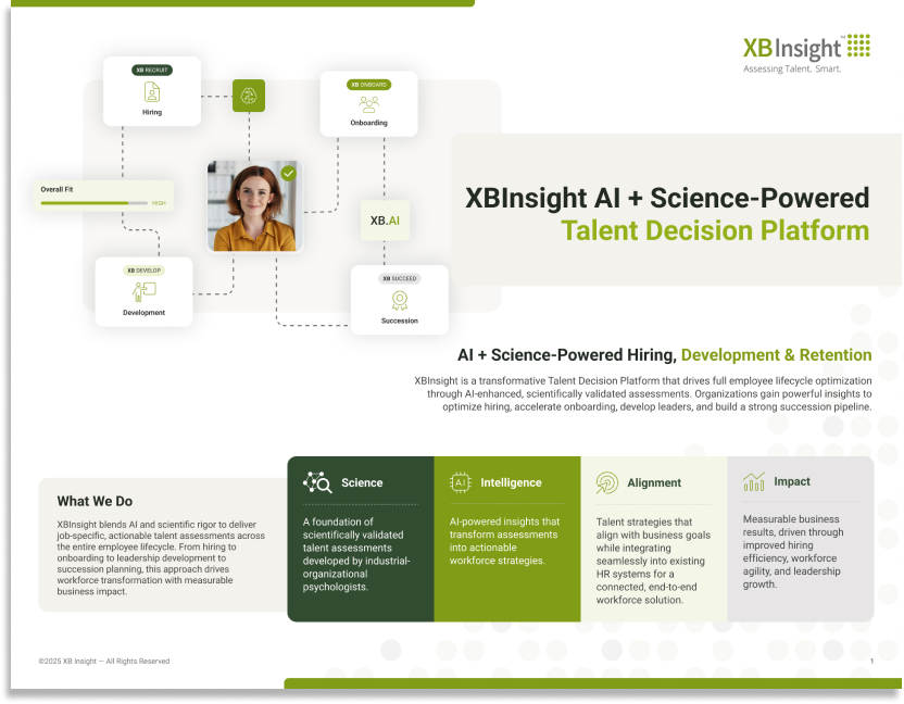 XB Insight information-rich collateral with clear modular layouts