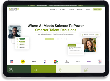 The custom XB Insight WordPress website